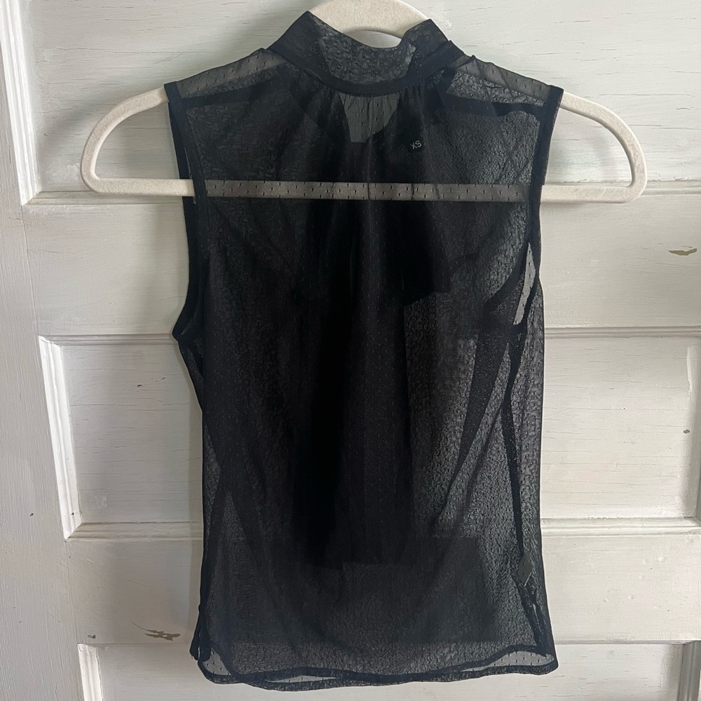 Anthropologie Black Sheer Blouse